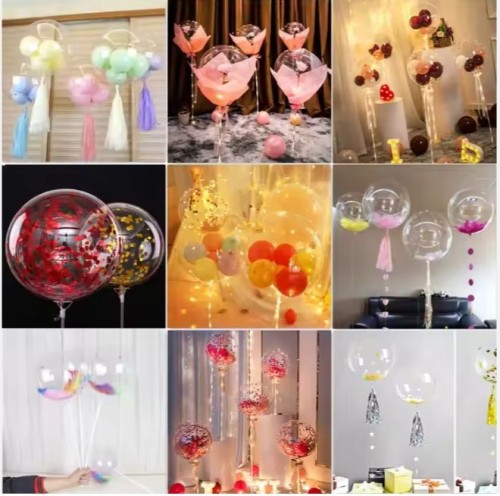 Helium Clear Bubble Balloons with Wide Mouth for Wedding and Birthday Supplies