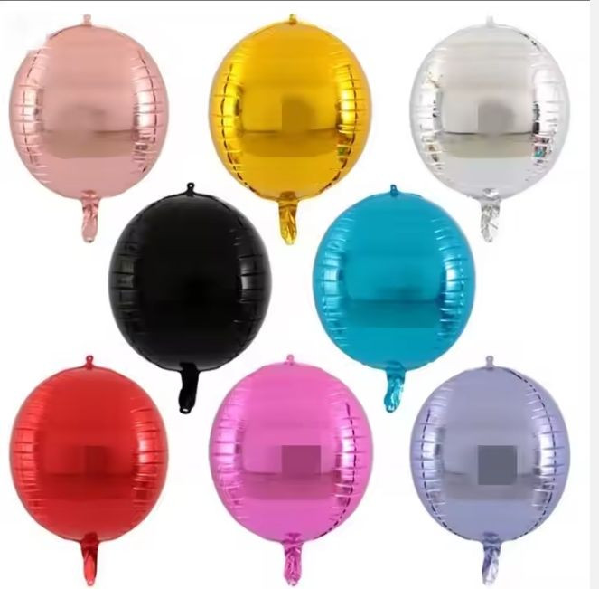 Hot Sale 4D Round Metallic Helium Mylar Balloons