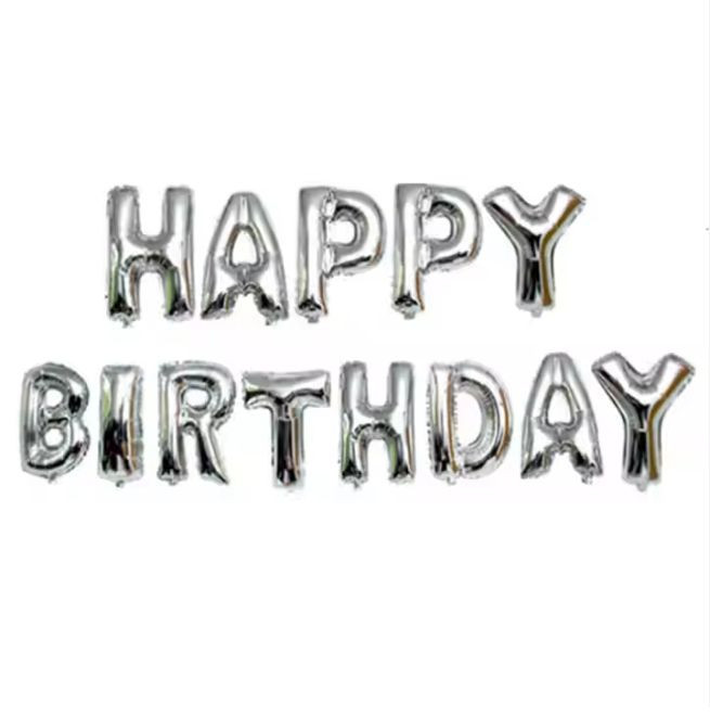 Happy Birthday Letter Foil Balloons for Party Decoration and Balloon Inflation Supplies