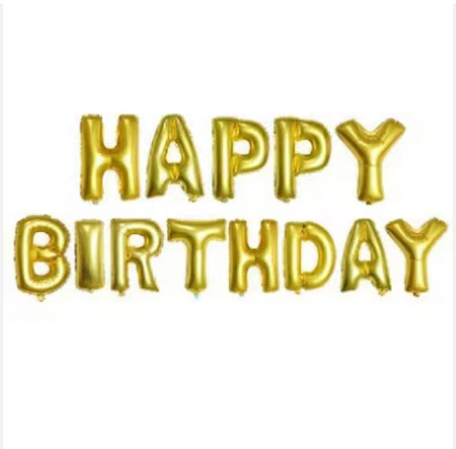 Happy Birthday Letter Foil Balloons for Party Decoration and Balloon Inflation Supplies