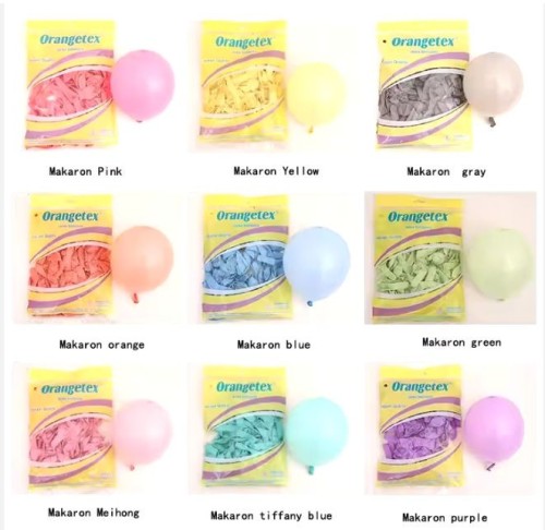 200 Pcs Mini 5 Inch Standard Macaron Latex Balloons in Chrome for Helium Globos