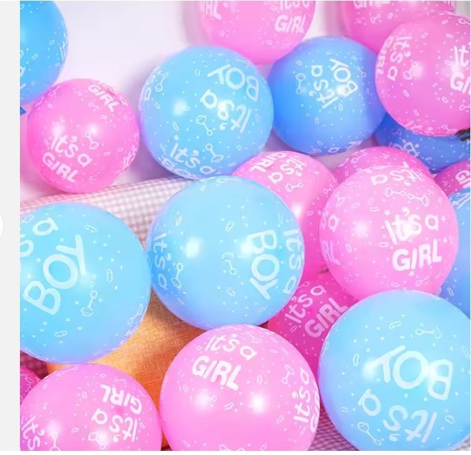 12 Inch Boy Party Latex Printing Balloons for Girl Gender Reveal and Kids Birthday Decoration