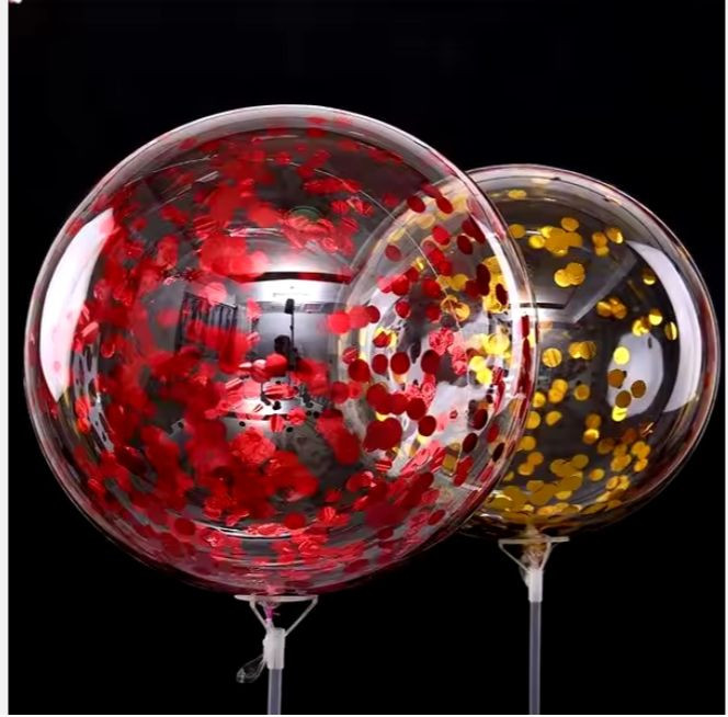 18 Inch TPU Transparent BOBO Balloon – Giant Clear Bubble Balloon with Stickers