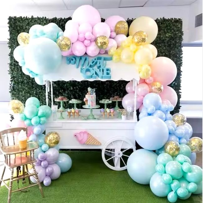 70 Pcs Balloon Arch Kit with 12 Inch Macaron Pastel Balloons for Party and Birthday Decoration