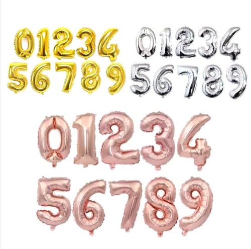 New Style Large Golden Cartoon Foil Balloon Numbers for Affordable New Year Celebrations