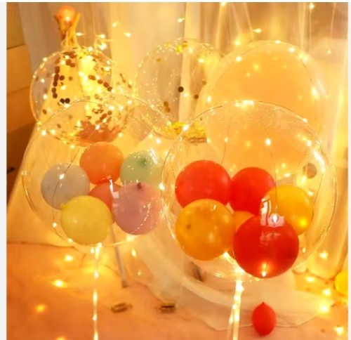 18 Inch TPU Transparent BOBO Balloon – Giant Clear Bubble Balloon with Stickers